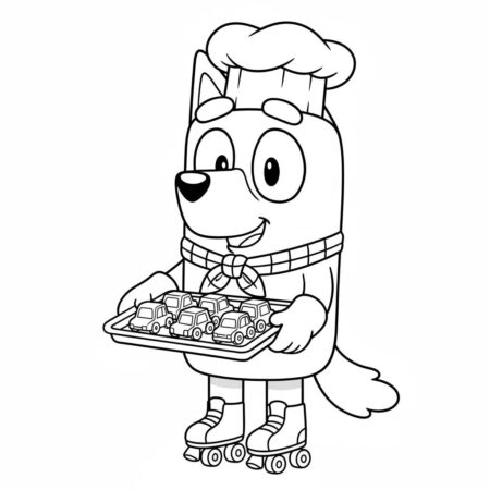 Desenho do Bluey Chef para colorir (Desenho para Colorir)
