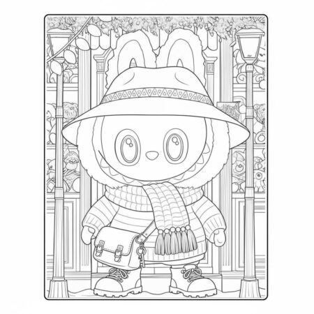 Desenho do Labubu Estiloso para colorir (Desenho para Colorir)