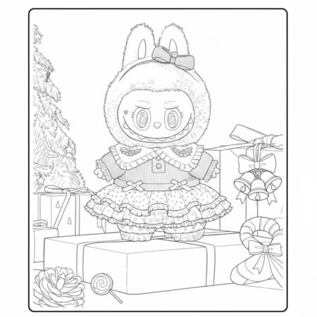 Desenho do Labubu Fofinho para colorir (Desenho para Colorir)