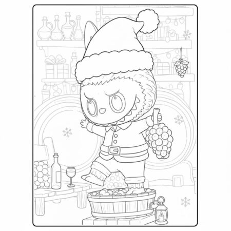 Desenho do Labubu Natalino para colorir (Desenho para Colorir)
