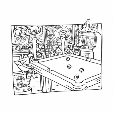 Desenho dos Bobbie Goods jogando bilhar para colorir (Desenho para Colorir)