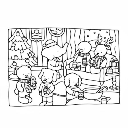 Desenho dos Bobbie Goods na sala de estar para colorir (Desenho para Colorir)