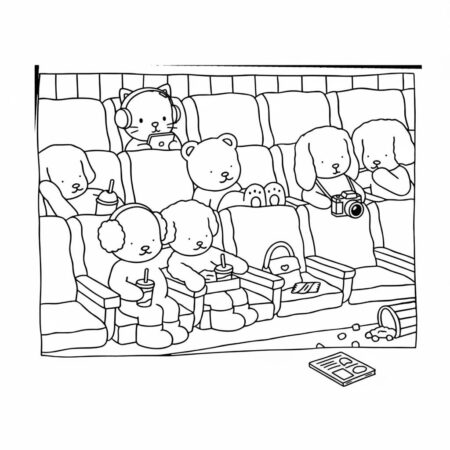 Desenho dos Bobbie Goods no cinema para colorir (Desenho para Colorir)