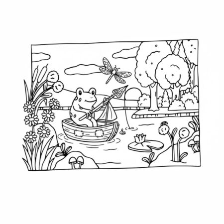 Desenho dos Bobbie Goods no lago para colorir (Desenho para Colorir)