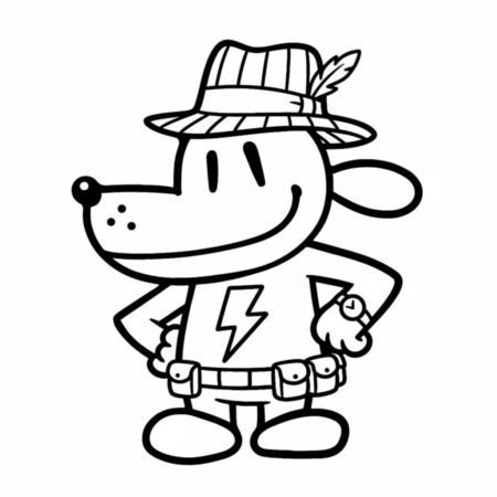 Dog Man Aventuras Divertidas (Desenho para Colorir)