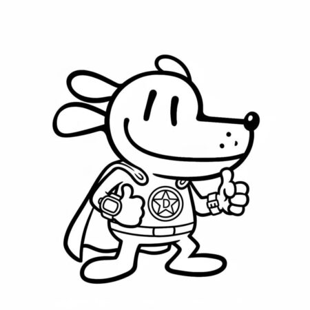 Dog Man Super Herói (Desenho para Colorir)