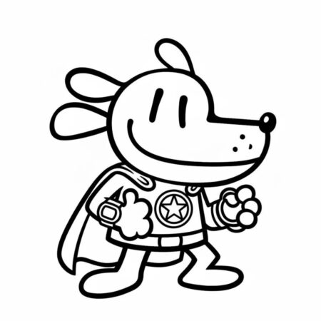 Dog Man Super Herói (Desenho para Colorir)