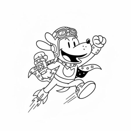 Dog Man Super Herói (Desenho para Colorir)