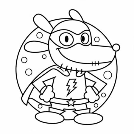 Dog Man Superherói (Desenho para Colorir)