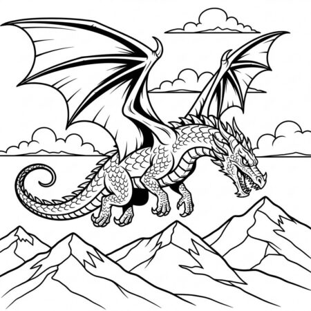 Dragao Realista Detalhado (Desenho para Colorir)