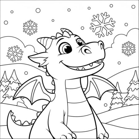 Dragao de Inverno (Desenho para Colorir)
