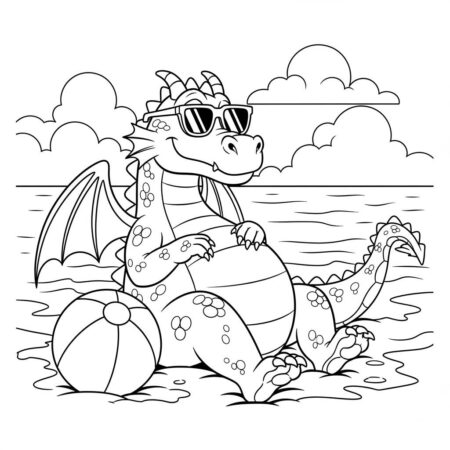 Dragao de Verao (Desenho para Colorir)