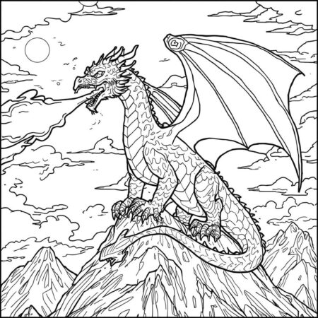 Dragao feroz Para Meninos (Desenho para Colorir)