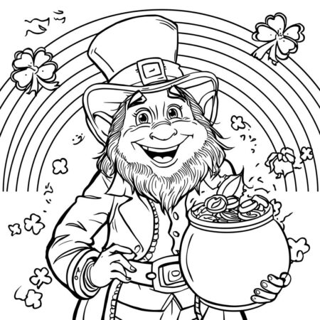 Duende Feliz (Desenho para Colorir)