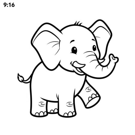 Elefante Simples para Criancas (Desenho para Colorir)