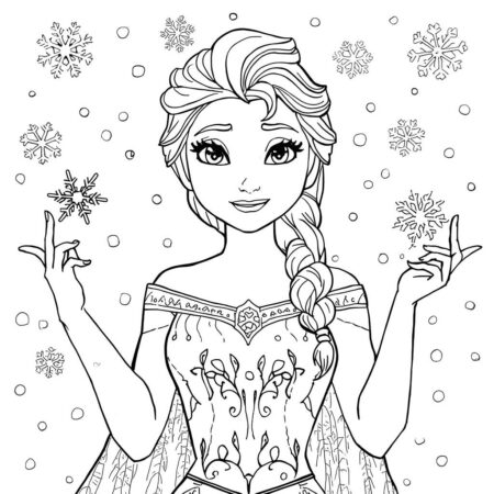Elsa e Neve (Desenho para Colorir)