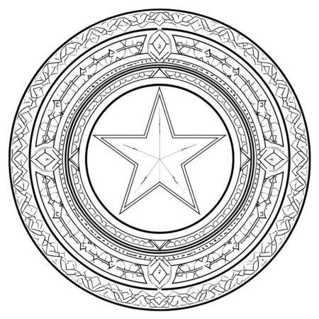 Escudo do Capitao (Desenho para Colorir)