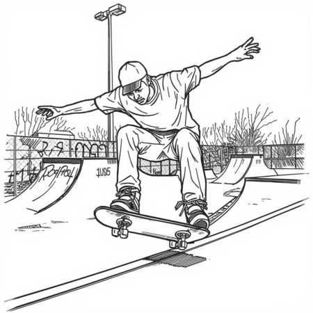 Esportes radicais Para Meninos (Desenho para Colorir)