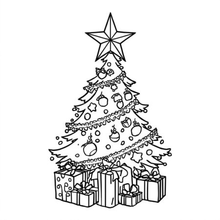 Estrela de Natal (Desenho para Colorir)