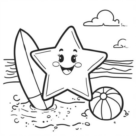 Estrela de Verao (Desenho para Colorir)