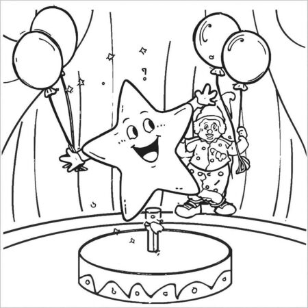 Estrela do Circo (Desenho para Colorir)