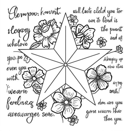 Estrela do Dia Internacional da Mulher (Desenho para Colorir)