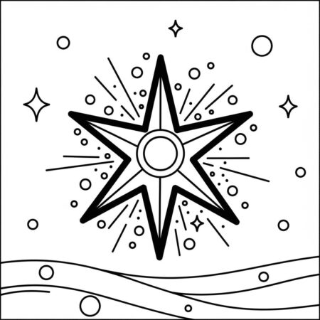 Estrela do Mario (Desenho para Colorir)