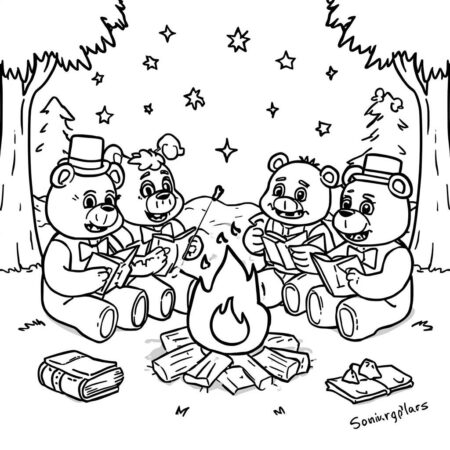 FNAF Camping Trip (Desenho para Colorir)