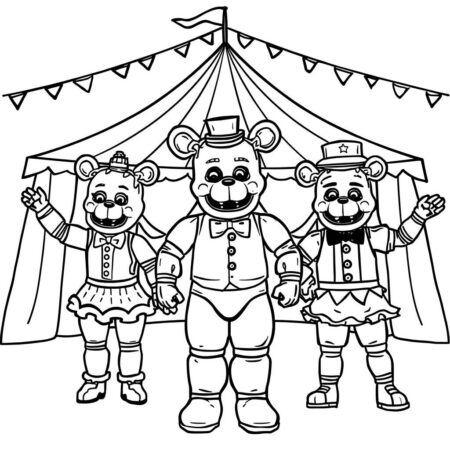 FNAF Circus Theme (Desenho para Colorir)