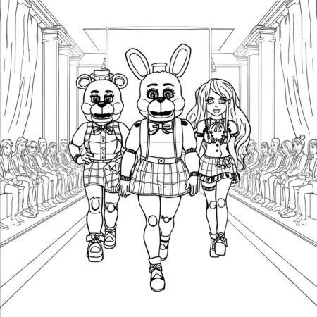 FNAF Fashion Show (Desenho para Colorir)