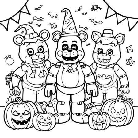 FNAF Halloween Special (Desenho para Colorir)