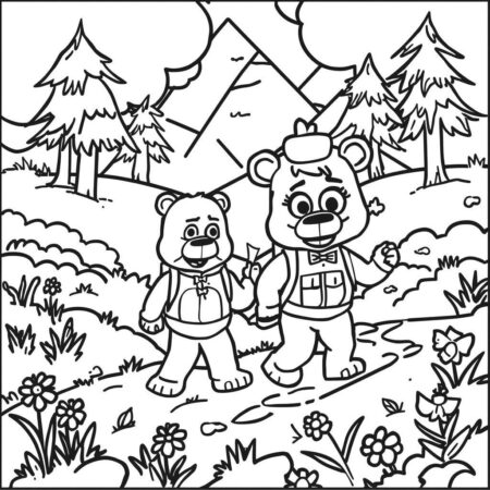 FNAF Nature Exploration (Desenho para Colorir)