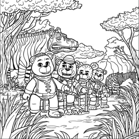 FNAF Safari Adventure (Desenho para Colorir)