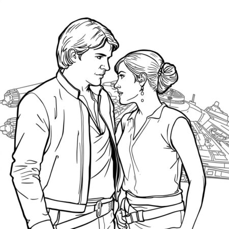 Familia Star Wars (Desenho para Colorir)