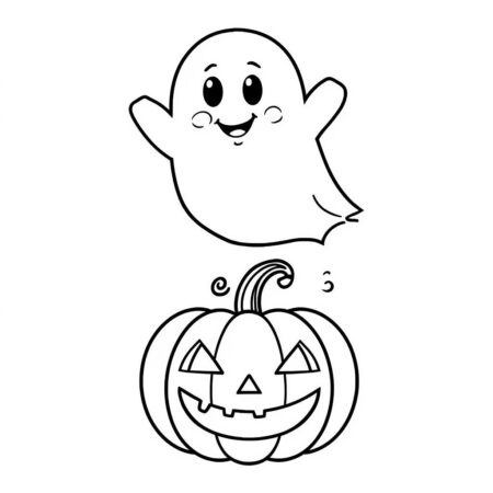 Fantasma Divertido (Desenho para Colorir)