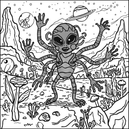 Fera do espaco Para Meninos (Desenho para Colorir)