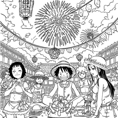 Festival de Verao (Desenho para Colorir)