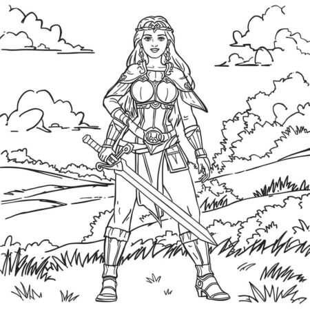 Fiona Princesa Forte (Desenho para Colorir)
