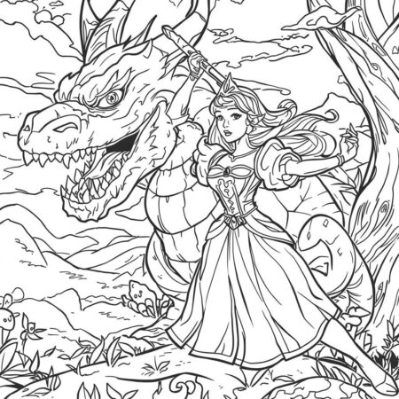 Fiona em Acao (Desenho para Colorir)