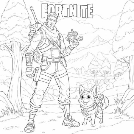 Fortnite Amigo de Aventura (Desenho para Colorir)