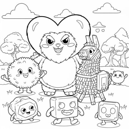 Fortnite Animais e Monstros (Desenho para Colorir)