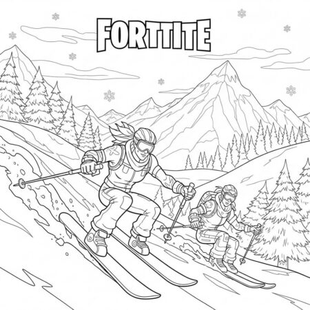 Fortnite Aventura na Neve (Desenho para Colorir)