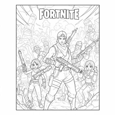 Fortnite Batalha Epica (Desenho para Colorir)