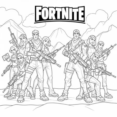 Fortnite Batalha de Equipes (Desenho para Colorir)