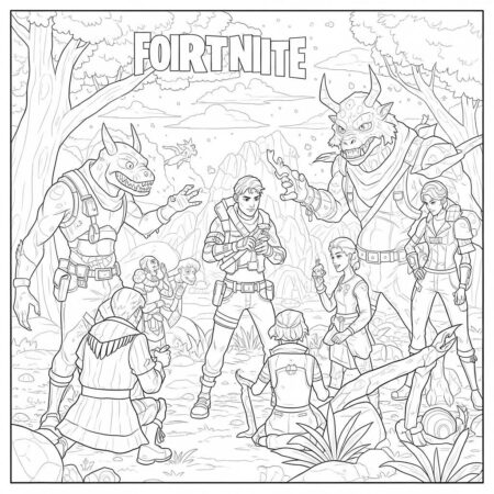 Fortnite Criaturas Fantasticas (Desenho para Colorir)