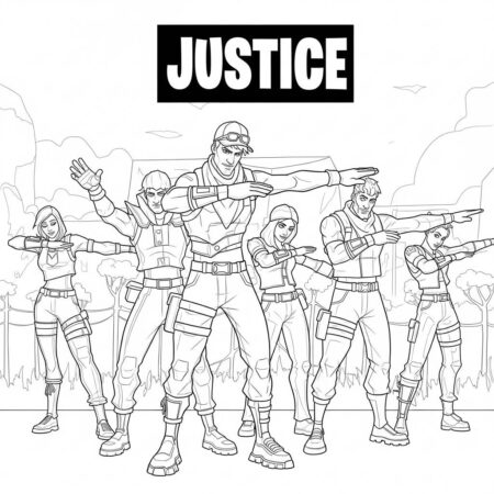 Fortnite Dancas Divertidas (Desenho para Colorir)