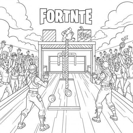 Fortnite Desafio de Habilidades (Desenho para Colorir)