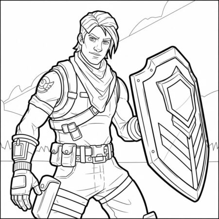 Fortnite Escudo Protetor (Desenho para Colorir)