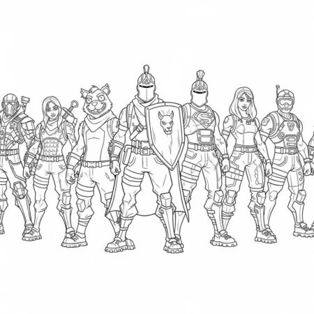 Fortnite Estilos de Personagens (Desenho para Colorir)