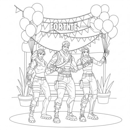 Fortnite Festival de Danca (Desenho para Colorir)